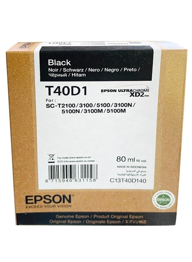 Epson T40D UltraChrome XD2 High Capacity Ink Cartridge for SureColor SC-T2100, SC-T3100, SC-T5100
