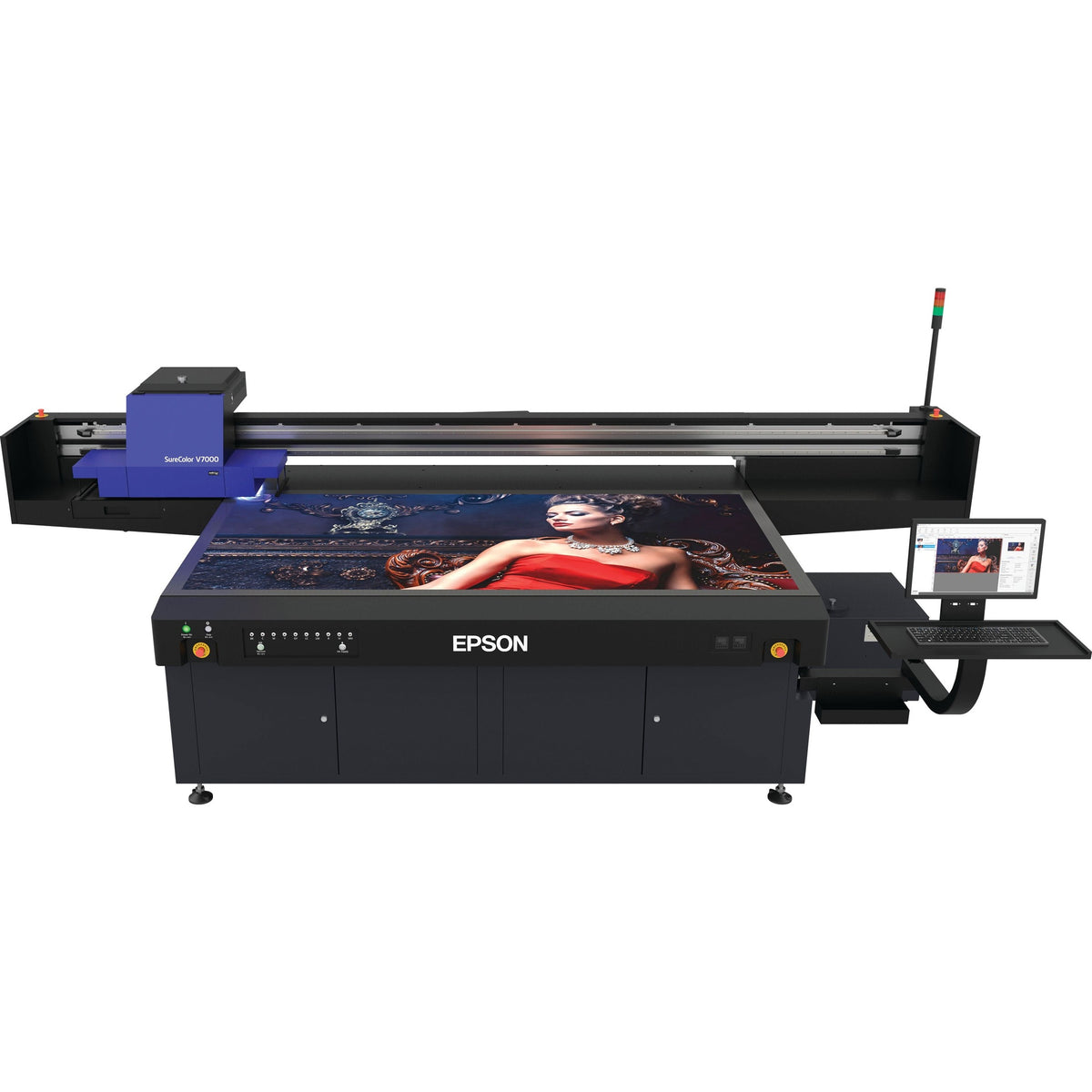 Epson SureColor V7000 UV Flatbed Printer, 2.5m x 1.25m Print Area, 10-Colour Ink C11CH89101A0 atomoffice