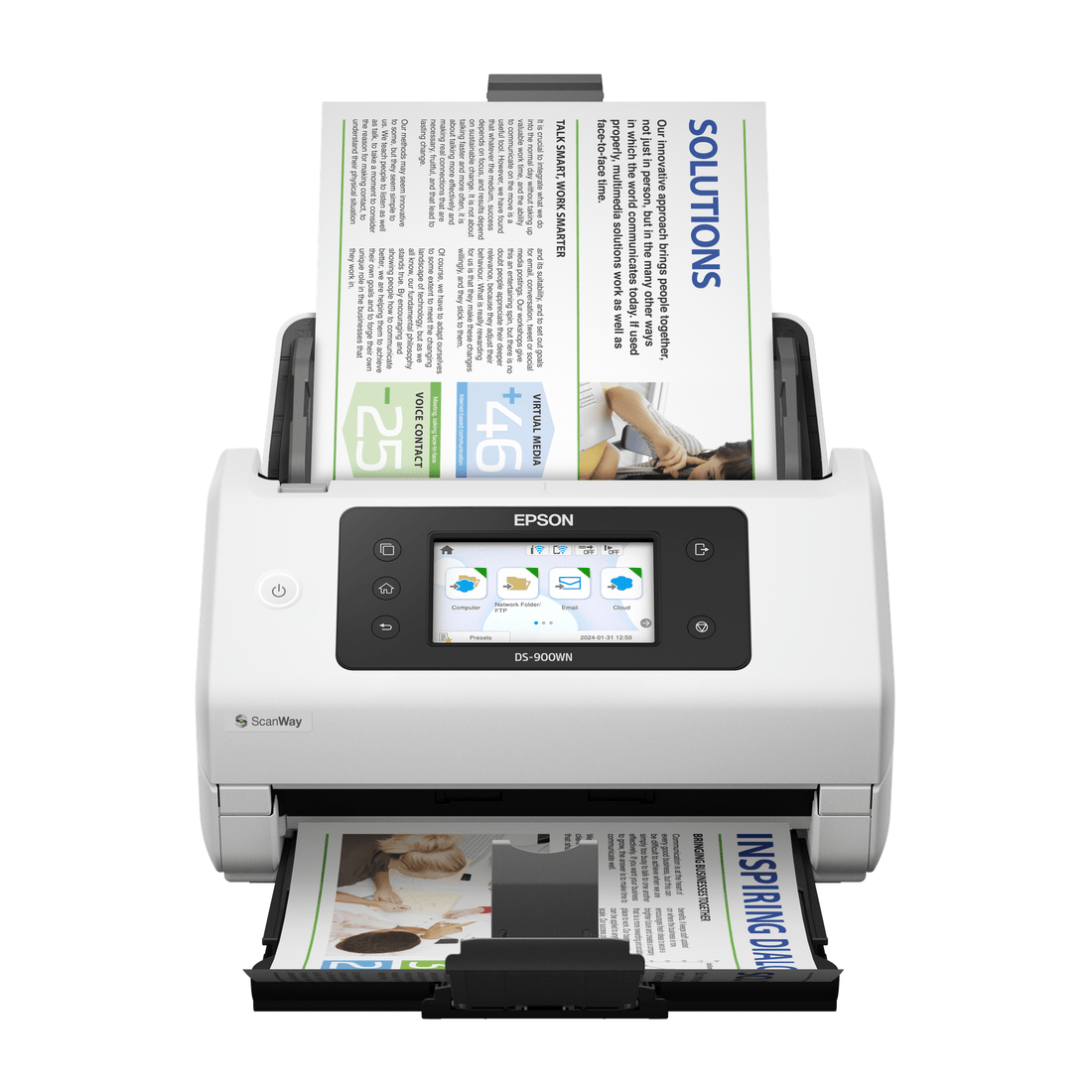Epson WorkForce DS-900WN Network Document Scanner, 70 ppm, Duplex B11B276402BE atomoffice
