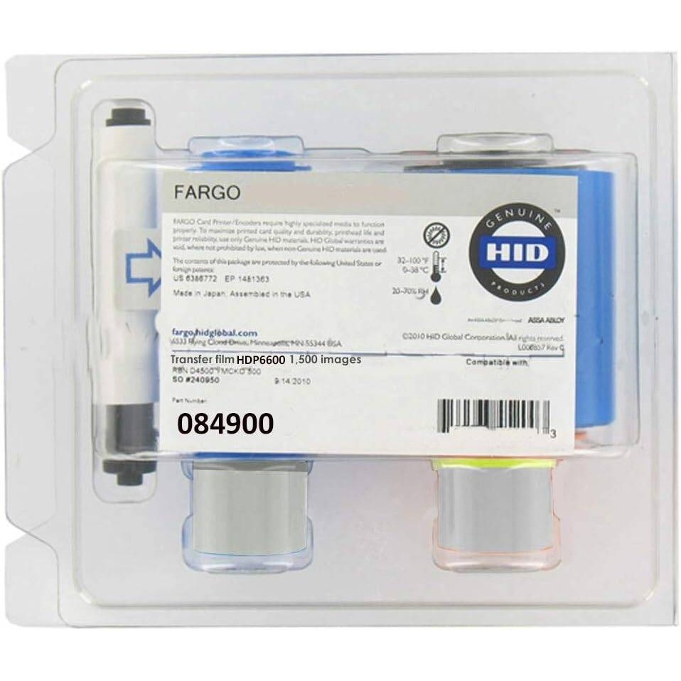 HID FARGO 084900/ 84900 Clear HDP Retransfer Film | approx. 1500 Images - for FARGO HDP6600 atomoffice