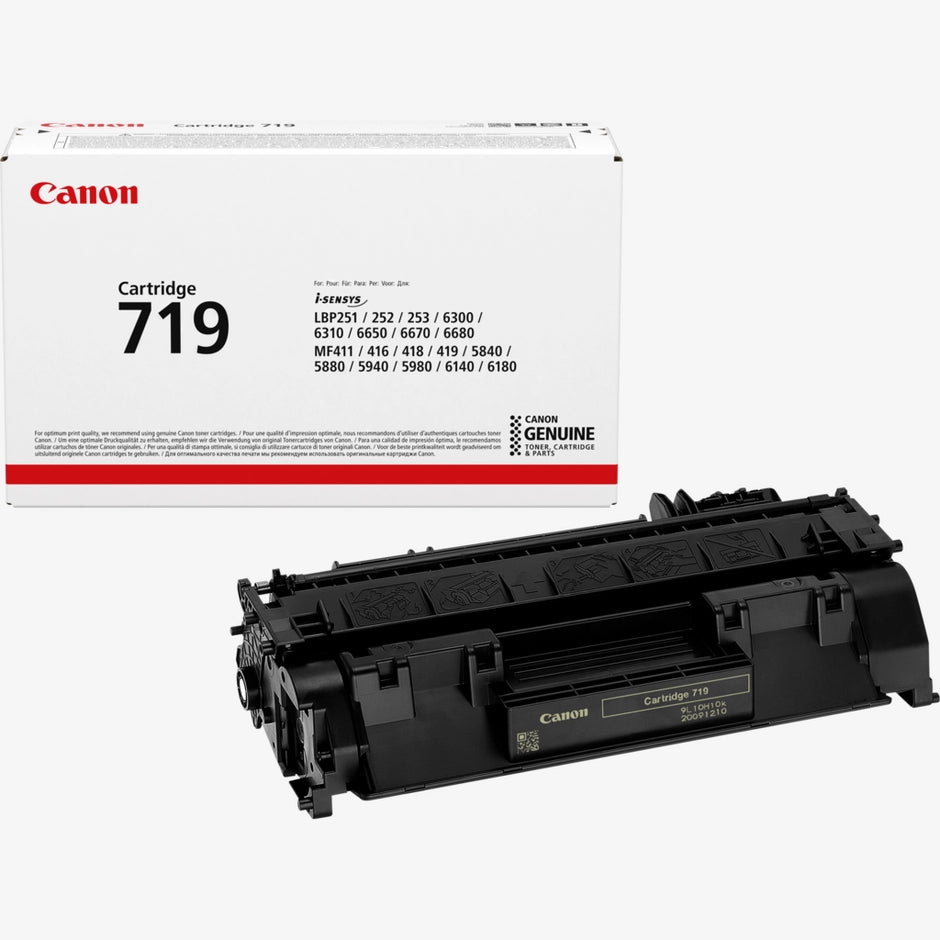 Canon 719 Original Toner Cartridge for Canon i-SENSYS LBP251, 252, 253, 6300, 6310, 6650, 6670, 6680, MF411, 416, 418, 419, 5840, 5880, 5940, 5980, 6140, 6180 Printers atomoffice