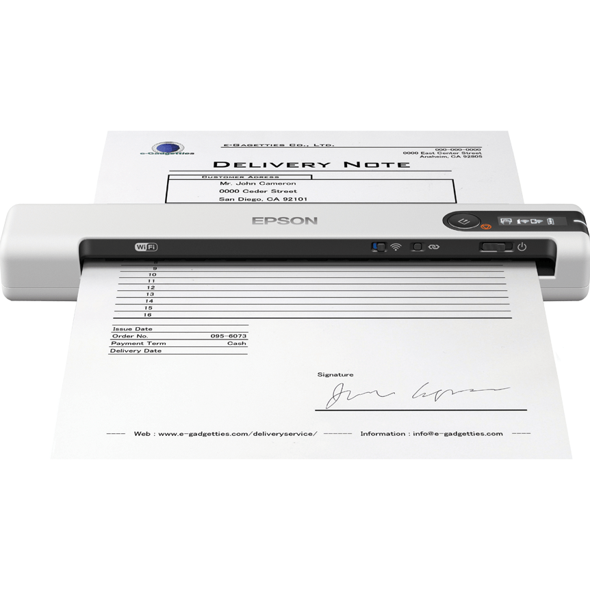 Epson WorkForce DS-80W Mobile A4 Scanner, Wi-Fi, Battery B11B253402 atomoffice