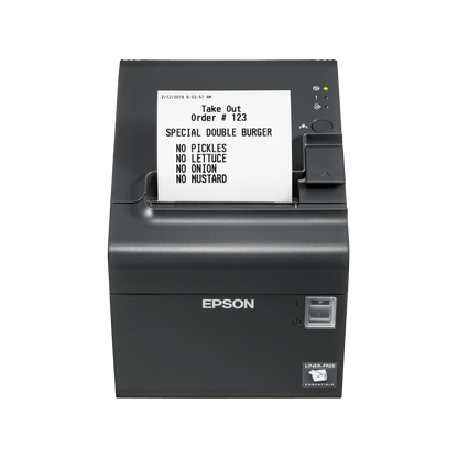 Epson TM-L90LF Liner-Free Thermal Label and Receipt Printer, up to 170 mm/sec atomoffice