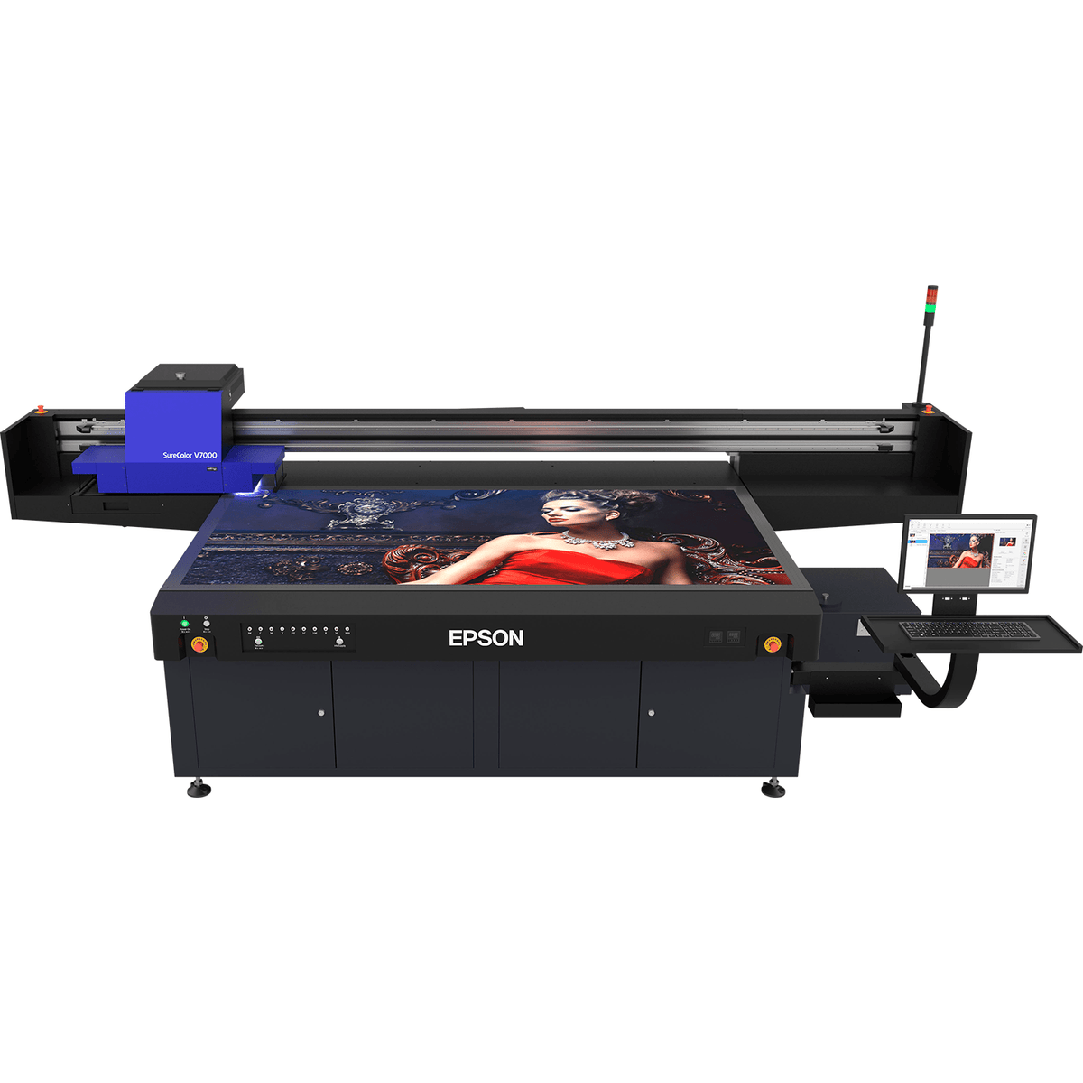 Epson SureColor V7000 UV Flatbed Printer, 2.5m x 1.25m Print Area, 10-Colour Ink C11CH89101A0 atomoffice