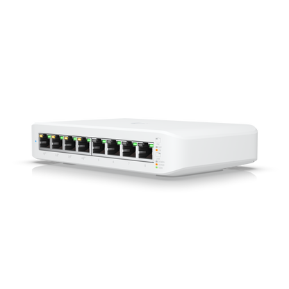 Ubiquiti UniFi Switch Lite 8 PoE, 8 Gigabit Ports, 4 PoE+, 52W PoE Budget, Fanless atomoffice