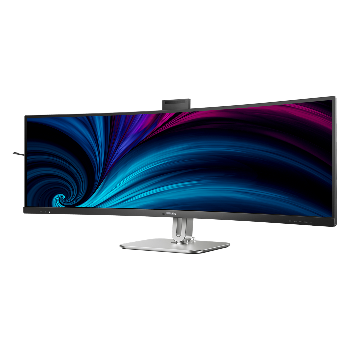 Philips 49&quot; 49B2U5900CH Curved SuperWide 4K DQHD Monitor, VA LCD Panel 75Hz- DP,HDMI,USB-C with built in webcam and speaker atomoffice