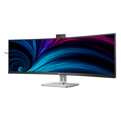 Philips 49&quot; 49B2U5900CH Curved SuperWide 4K DQHD Monitor, VA LCD Panel 75Hz- DP,HDMI,USB-C with built in webcam and speaker atomoffice