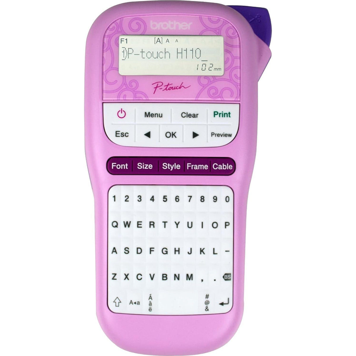 Brother PT-H110 Handheld Label Printer — TZe Tape, 180 dpi atomoffice
