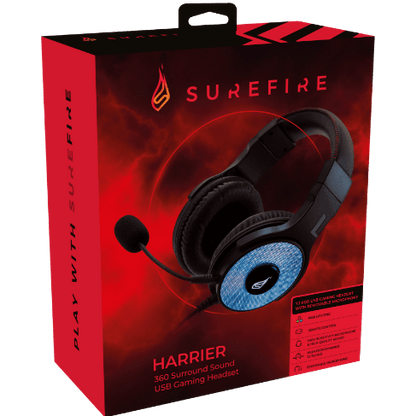 SureFire Harrier 360 Surround Sound USB Gaming Headset