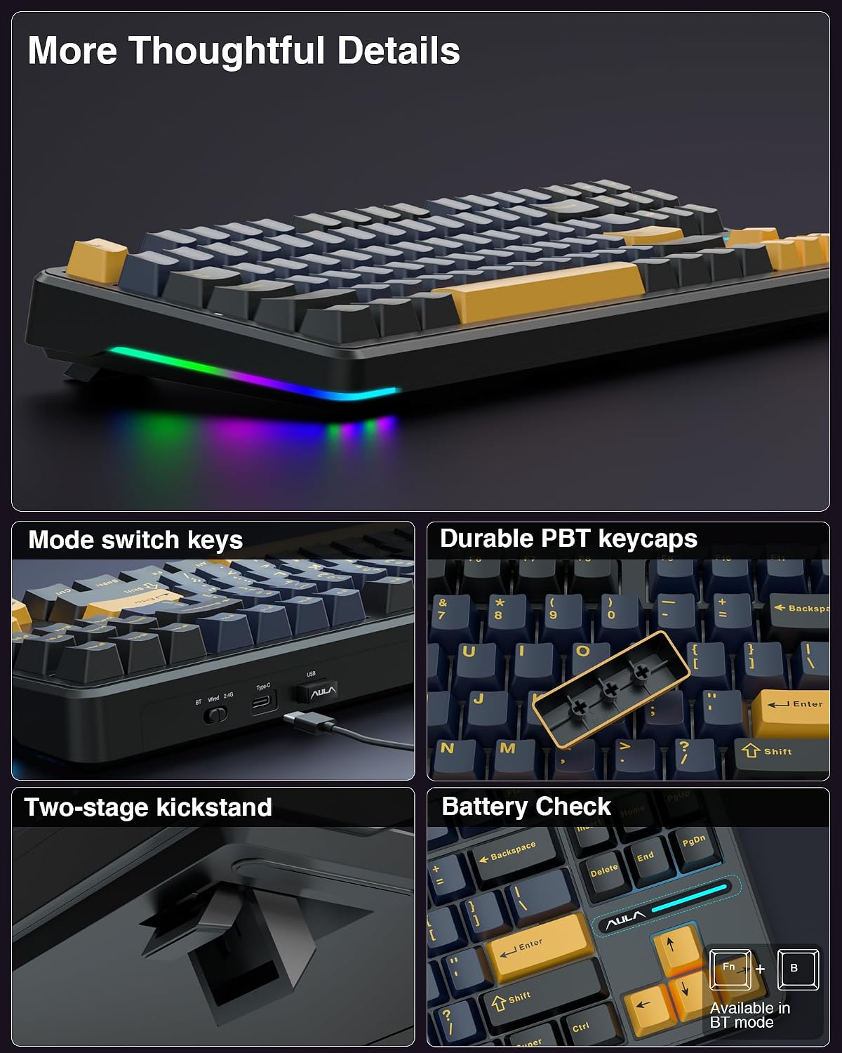 AULA F87 – Compact 87-Key Mechanical Keyboard — view 1