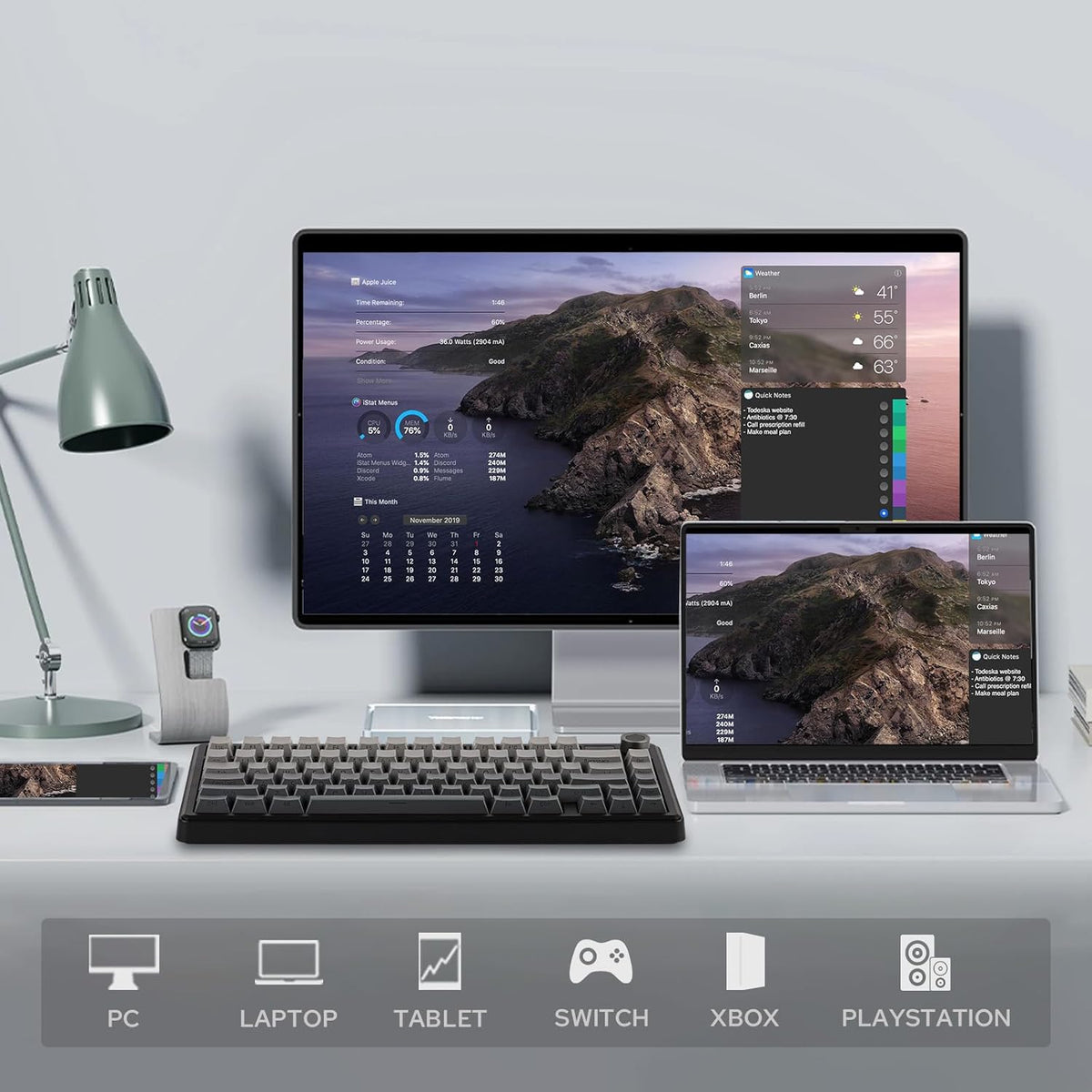AULA F75 Max – Premium 75% Mechanical Keyboard with Smart Display — view 2
