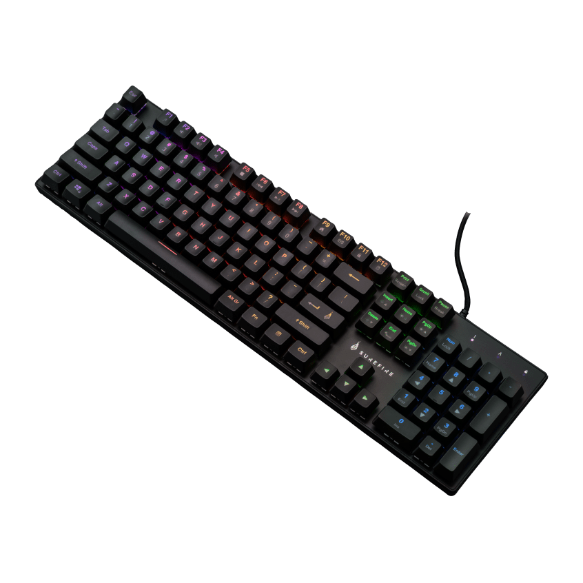 SureFire KingPin M2 Mechanical Gaming RGB Keyboard QWERTY US English