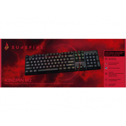 SureFire KingPin M2 Mechanical Gaming RGB Keyboard QWERTY US English