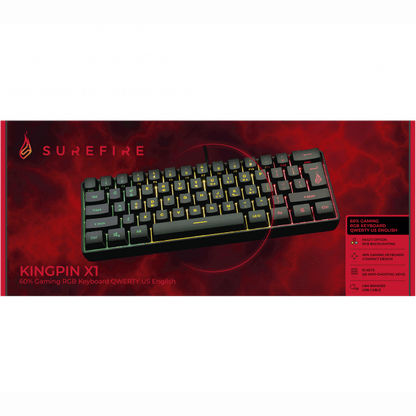 SureFire KingPin X1 60% Gaming RGB Keyboard QWERTY US English