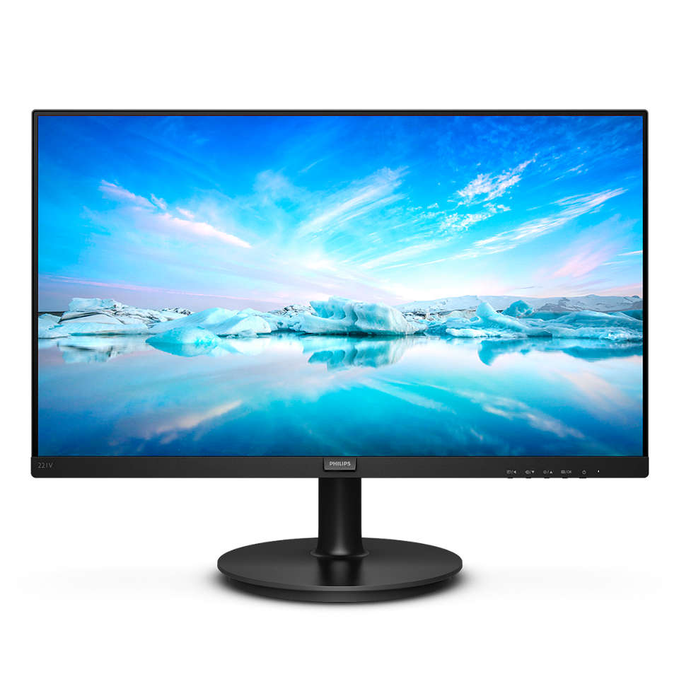 Philips 22&quot; 221V8/94 21.5&quot; 54cm Smart Image LED Monitor, TN Panel, Borderless with VGA &amp; HDMI Port, FHD,