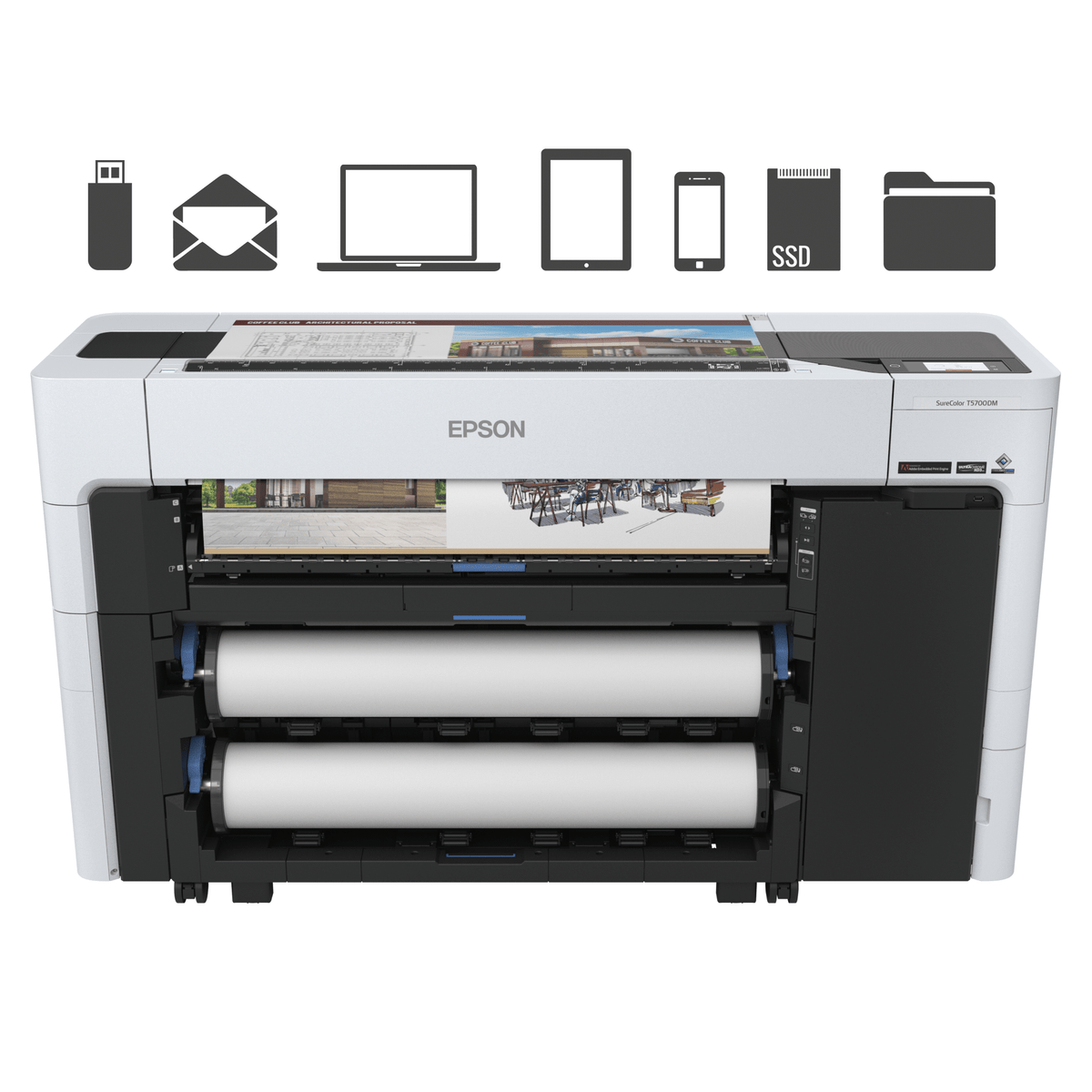 Epson SureColor SC-T5700DM 36-inch Technical MFP, with SSD and PostScript C11CH82301A1 atomoffice