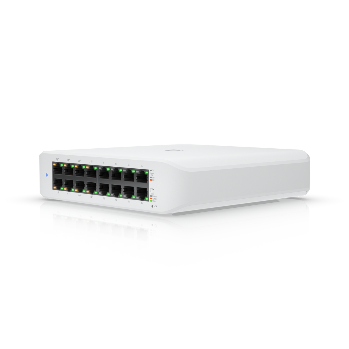 Ubiquiti UniFi Switch Lite 16 PoE, 16 Gigabit Ports, 8 PoE+, 45W PoE Budget, Fanless atomoffice