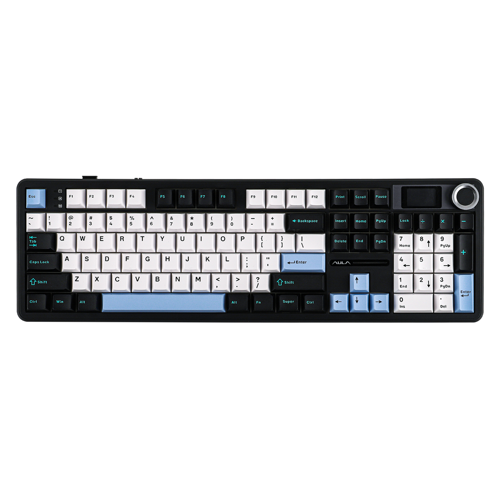AULA F108 Pro Mechanical Gaming Keyboard RGB 104 Keys Tri-Mode Wireless,Bluetooth,Wired Linear Switch atomoffice