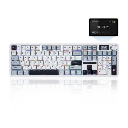 AULA F108 Pro Mechanical Gaming Keyboard RGB 104 Keys Tri-Mode Wireless,Bluetooth,Wired Linear Switch atomoffice
