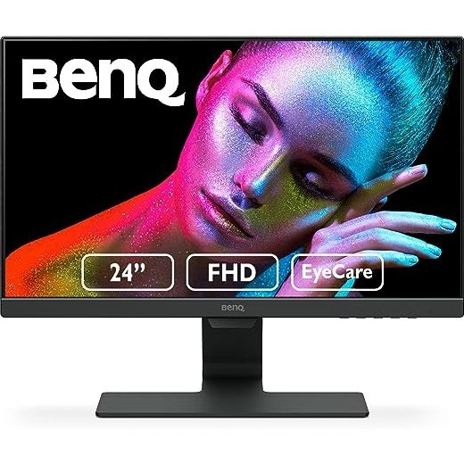 BenQ GW2480 24 Inch FHD 1080p Eye-Care LED Monitor, 1920x1080 Display, IPS Panel, 1Wx2 Speakers