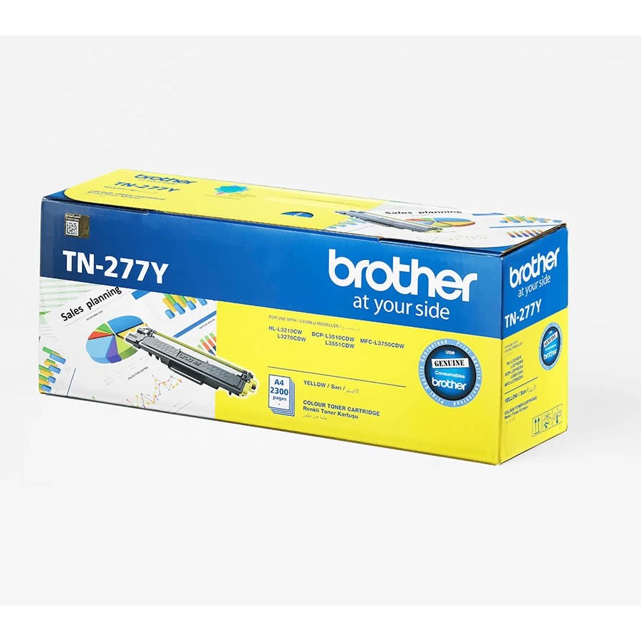 Brother TN277 Original Toner Cartridge for Brother Printers HL-L3210CW, HL-L3270CDW, DCP-L3510CDW, DCP-L3551CDW, MFC-L3750CDW atomoffice