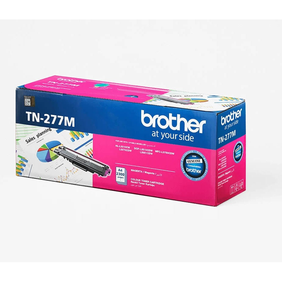 Brother TN277 Original Toner Cartridge for Brother Printers HL-L3210CW, HL-L3270CDW, DCP-L3510CDW, DCP-L3551CDW, MFC-L3750CDW atomoffice