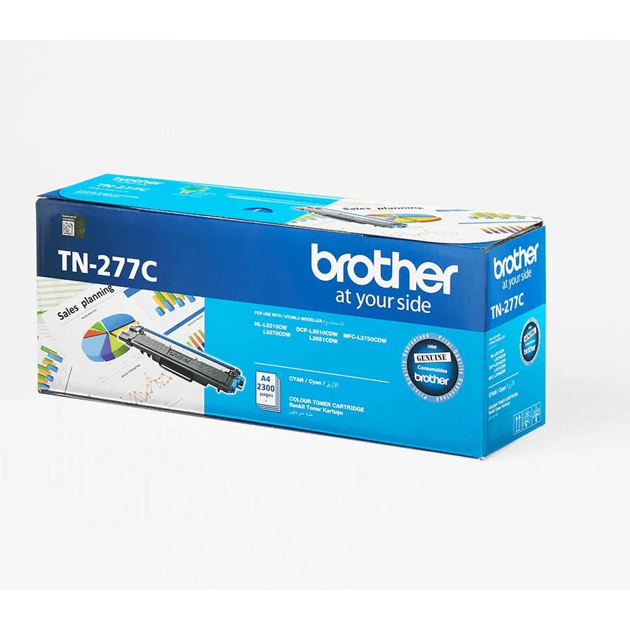 Brother TN277 Original Toner Cartridge for Brother Printers HL-L3210CW, HL-L3270CDW, DCP-L3510CDW, DCP-L3551CDW, MFC-L3750CDW atomoffice