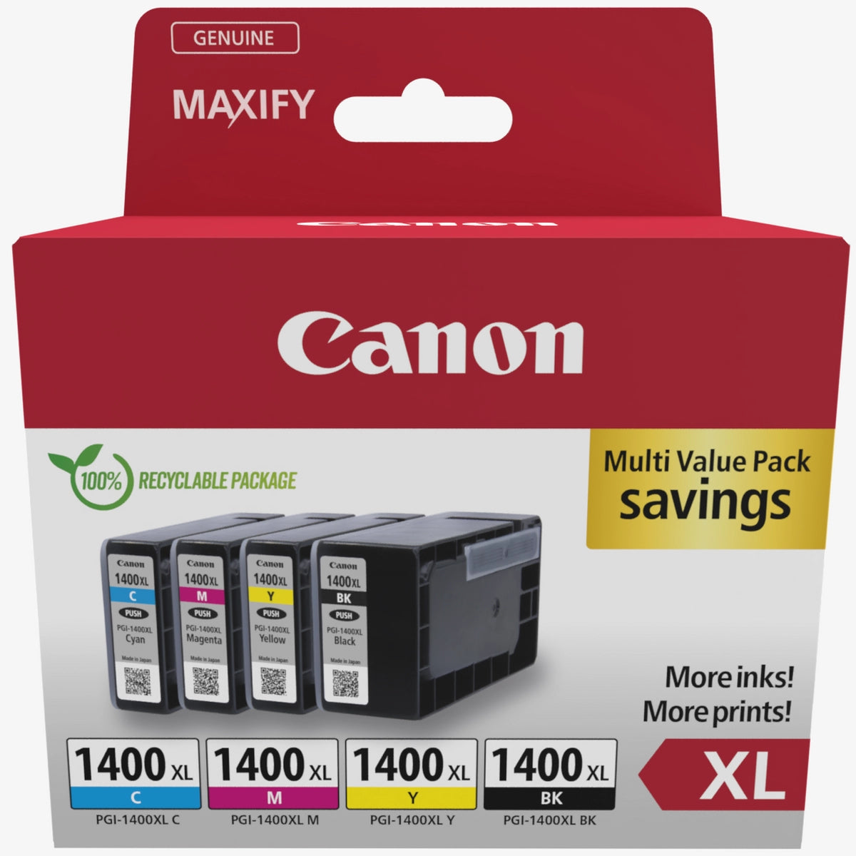 Canon 1400XL Original Ink Cartridge for Canon MAXIFY MB2040, MB2340, MB2140, MB2740 Printers atomoffice