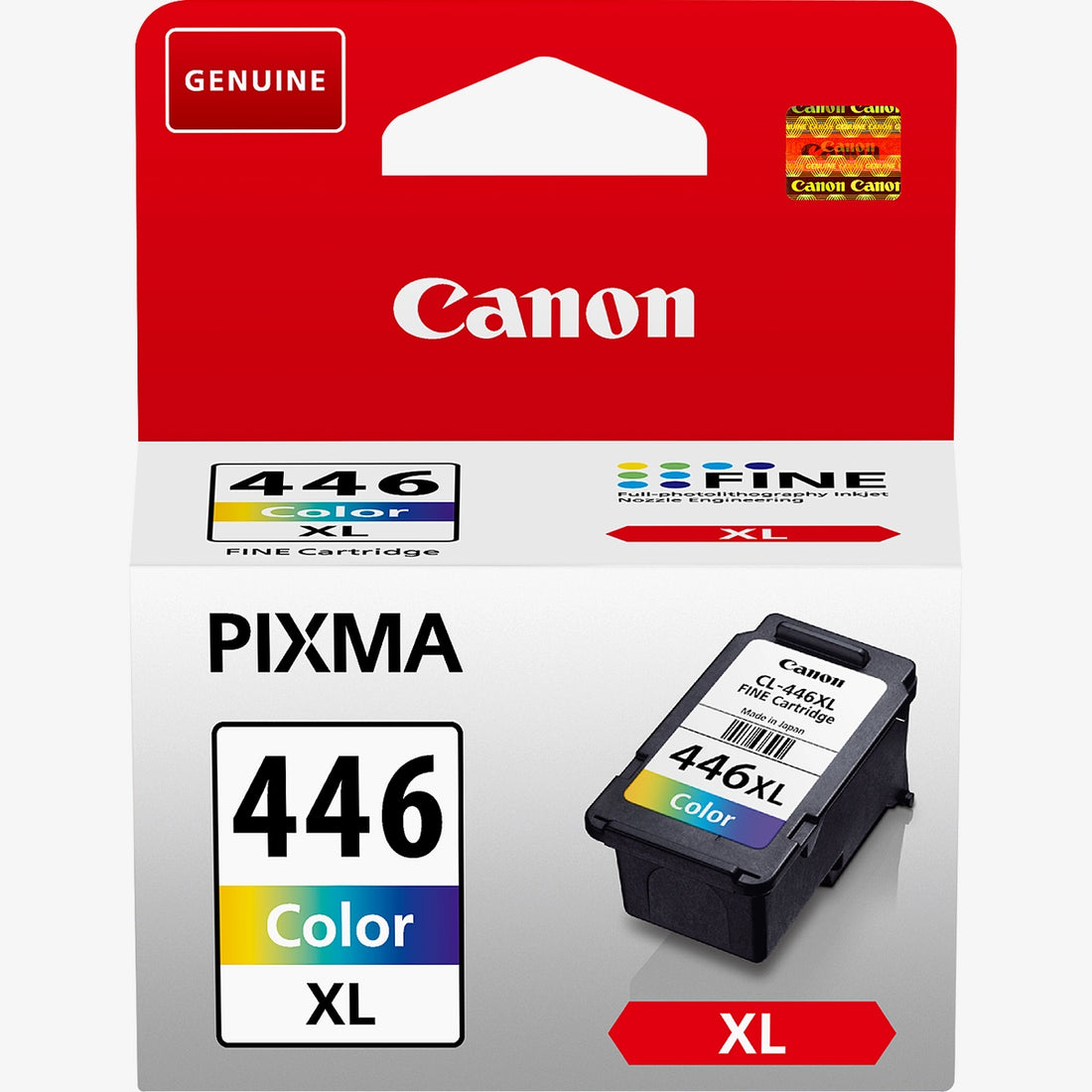 Canon CL-446XL MultiColour Original Ink Cartridge for Canon PIXMA iP2840, MG2440, MG2540, MG2940, MX494, MG3040, MG2540S, MG2545S, TS204, TR4540, TS3140, TR3340, TS3440, TR4640, MG2541S, TS3640, TR4645 Printers atomoffice