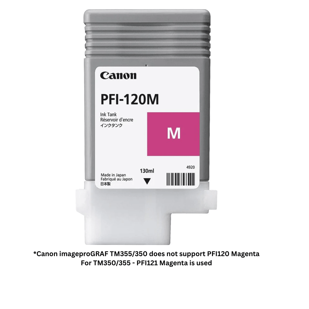 Canon PFI120 (130ml) Original Ink Cartridge - for use in TN-200, TM-205, TM-300, TM-350