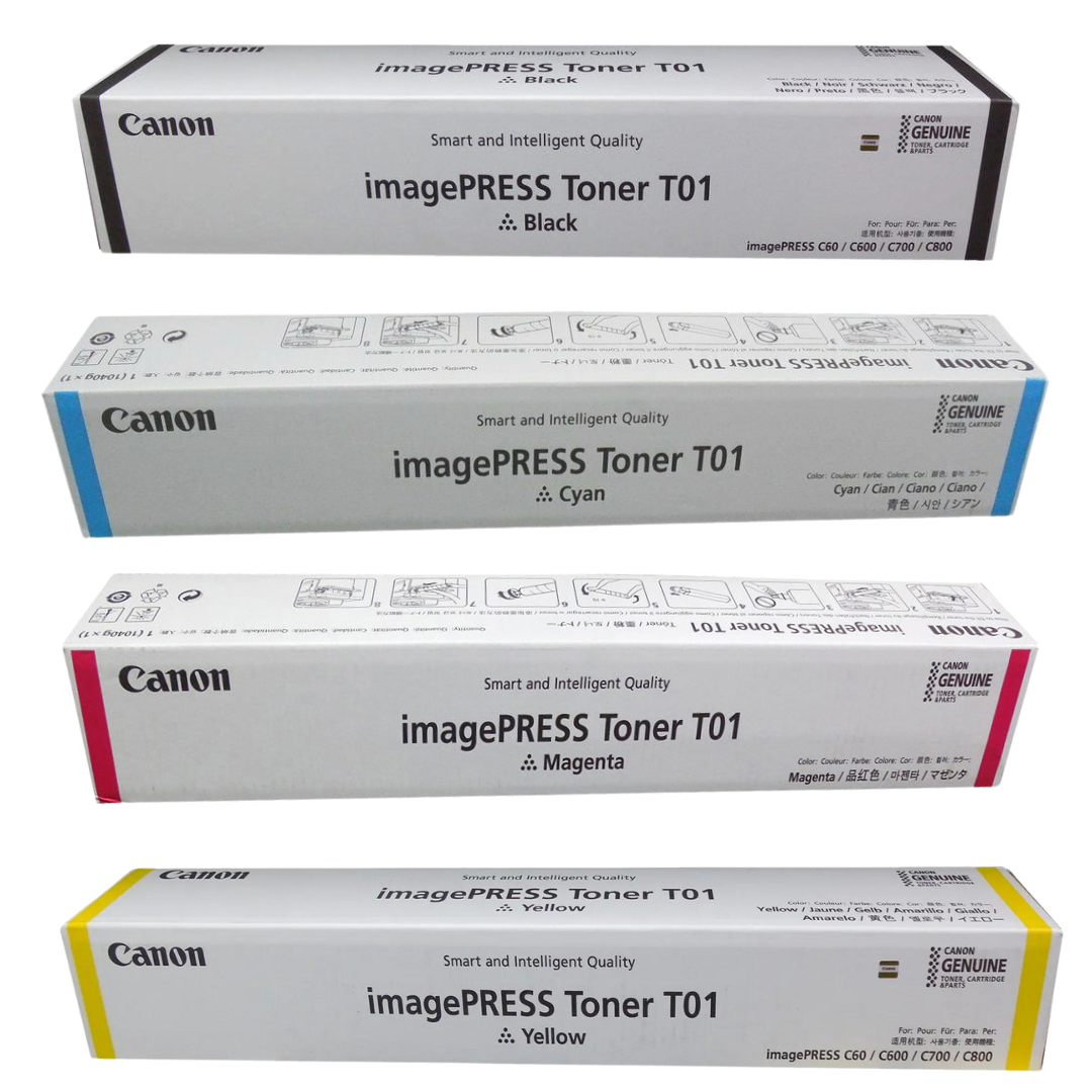Canon T01 Original Toner Cartridge for ImagePRESS C60, C600, C600i, C65, C650, C700, C710, C750, C800, C810, C850, C910 atomoffice