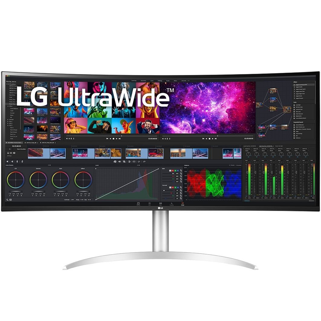 LG 40" 40WP95C-W Curved UltraWide WUHD Thunderbolt Monitor, IPS Panel 72Hz- DP,HDMI,USB-C