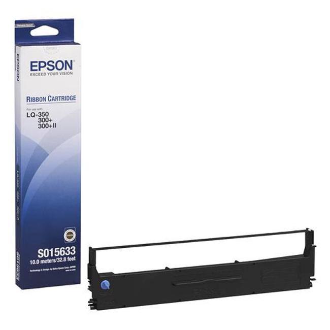 Epson LQ-350 Black Ribbon Cartridge | Compatible with LQ-300+II &amp; LQ-350 - S015633 atomoffice