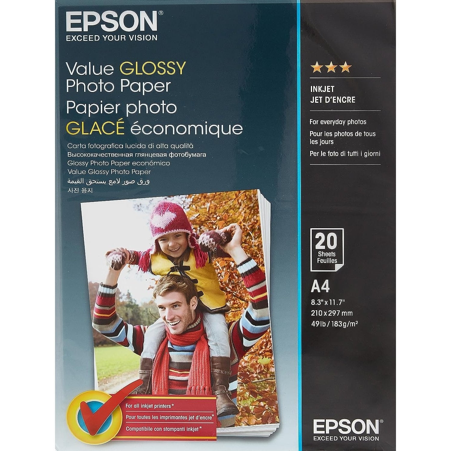 Epson Value Glossy Photo Paper Glossy, A4 20 sheets