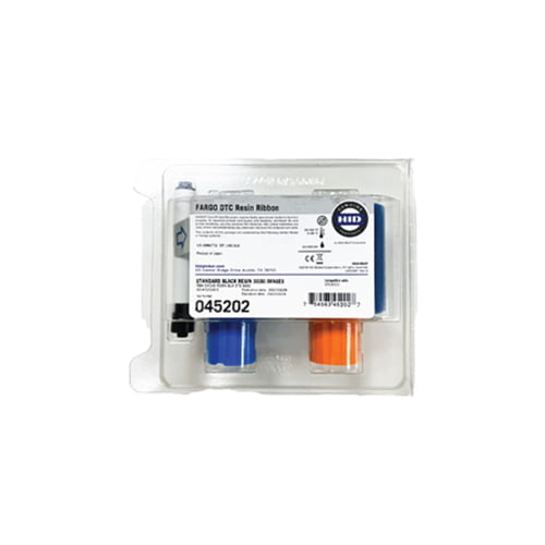 HID FARGO 045202 / 45202 Black Resin Ribbon | K, 3000 Images - for FARGO DTC4500e atomoffice
