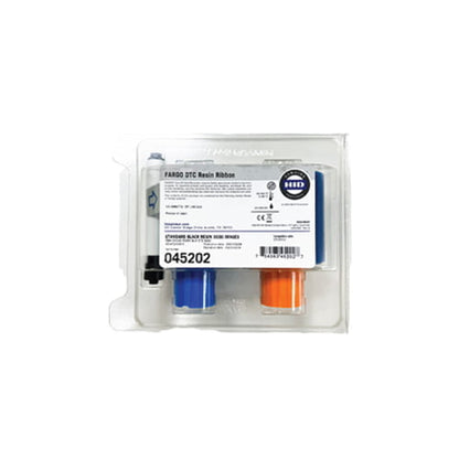 HID FARGO 045202 / 45202 Black Resin Ribbon | K, 3000 Images - for FARGO DTC4500e atomoffice