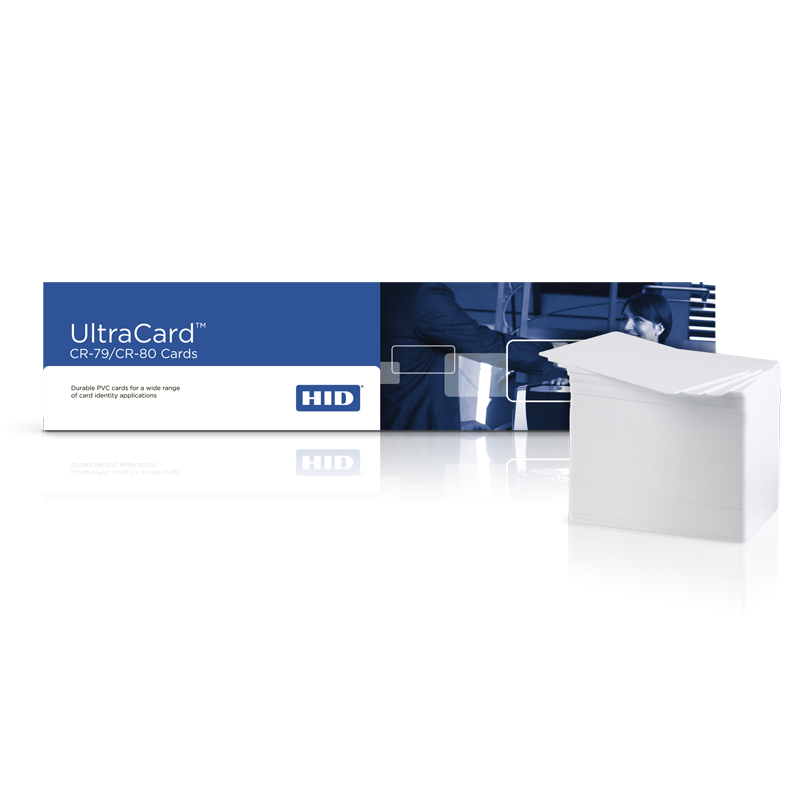 HID FARGO UltraCard 081758 Blank PVC ID Cards | CR-80 10 mil, Box of 1000 - for DTC1250e &amp; DTC4500e atomoffice