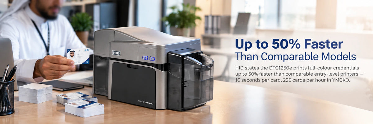 HID FARGO DTC1250e ID Card Printer & Encoder — view 3