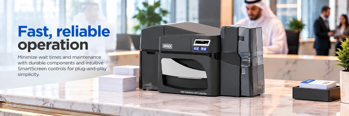 HID FARGO DTC4500e ID Card Printer & Encoder — view 1