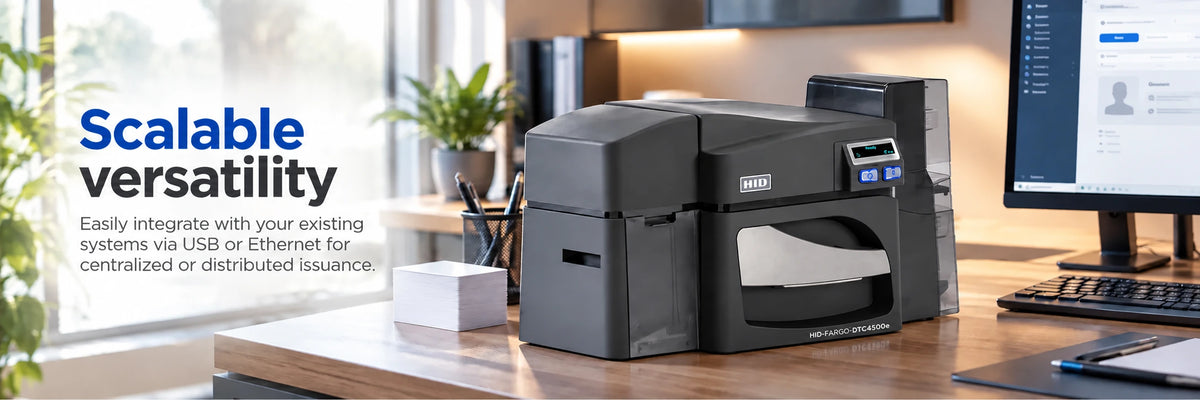 HID FARGO DTC4500e ID Card Printer & Encoder — view 2