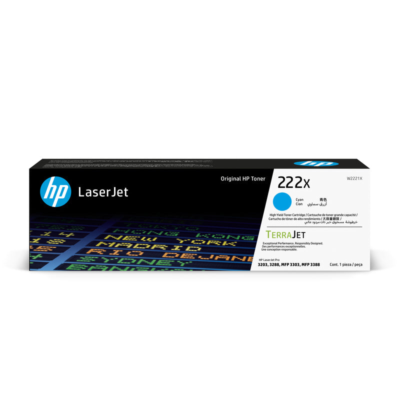 HP Original Toner 222X Cyan