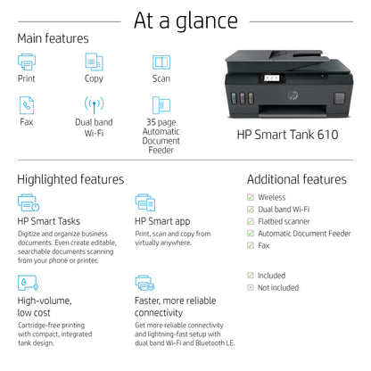 HP Smart Tank 615 Wireless All-in-One Printer