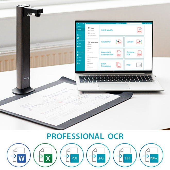 IRIScan Desk 7 Pro A3 4K Document Camera and Book Scanner atomoffice