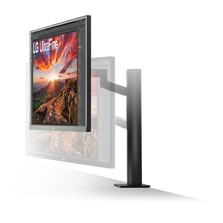 LG UltraFine Ergo UN880 4K UHD IPS Monitor, USB-C 60W, Ergonomic Clamp Stand - DP, HDMI atomoffice