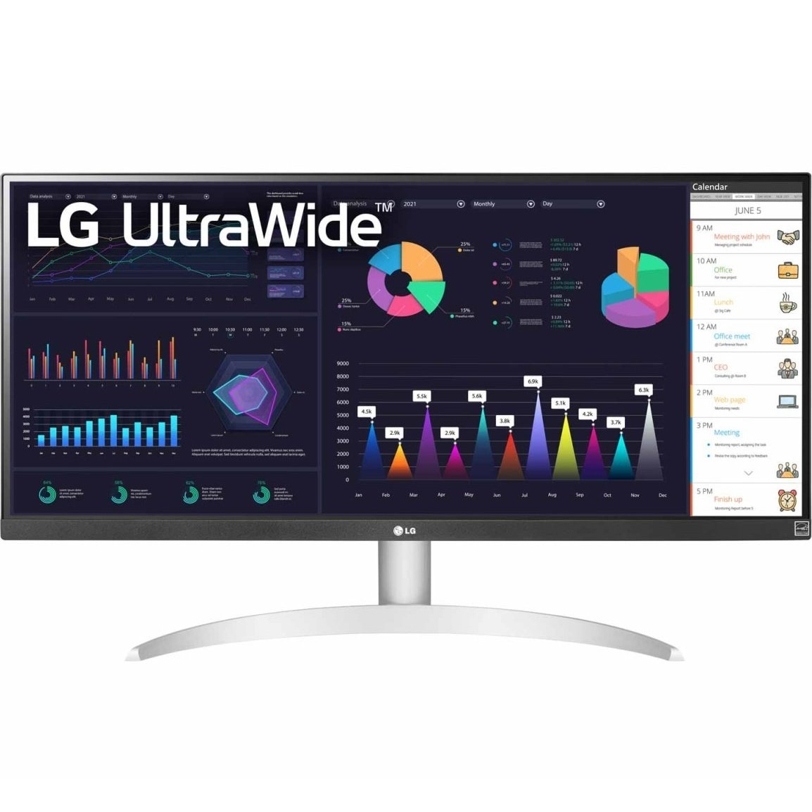 LG 29" 29WQ600-W Flat UltraWide FHD Monitor IPS Panel 100Hz- DP,HDMI,USB-C