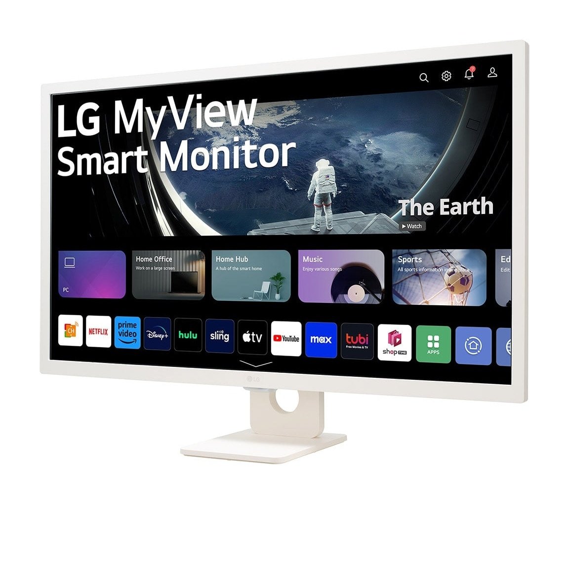LG 32" 32SR50F-W Flat FHD Smart Monitor-IPS Panel, 60Hz- HDMI,USB atomoffice