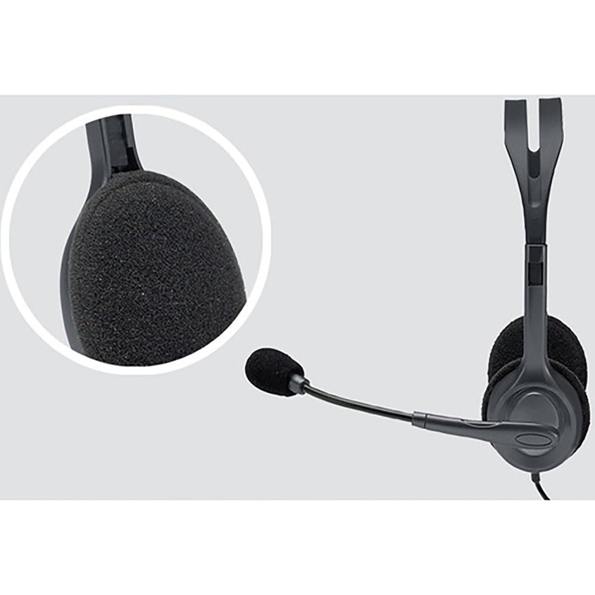 Logitech H110 Corded Stereo Headset atomoffice