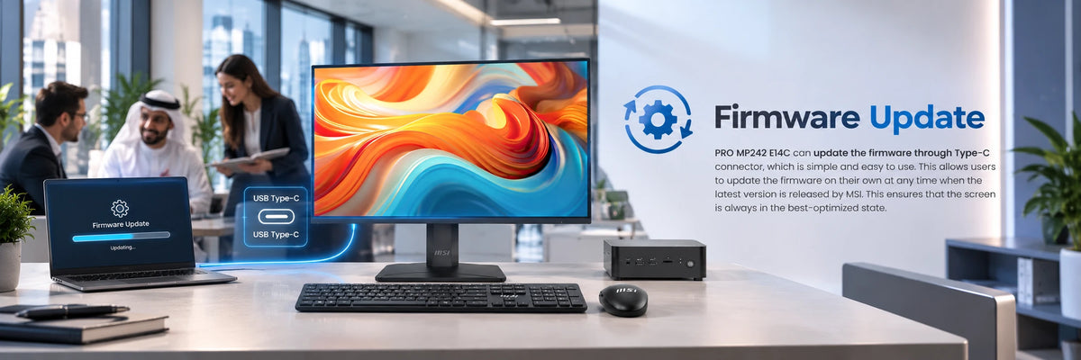 MSI PRO MP242 E14C 24" FHD Monitor, 144Hz IPS, USB-C — view 4