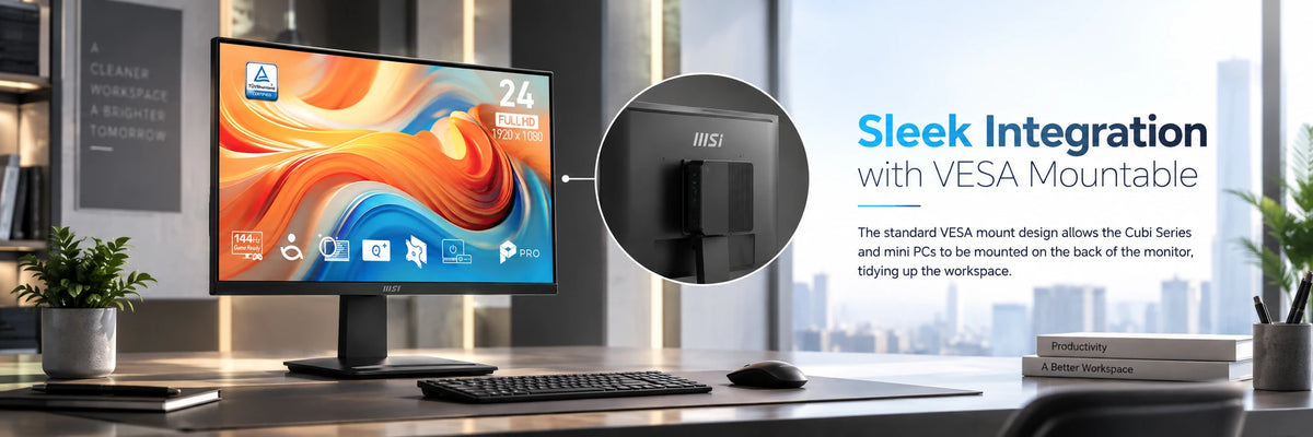 MSI PRO MP241 E14V 24" FHD Monitor, 144Hz VA — view 3