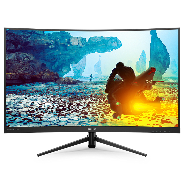 Philips 32" 322M8CP Curved FHD Monitor, VA LCD Panel 240Hz- DP,HDMI atomoffice